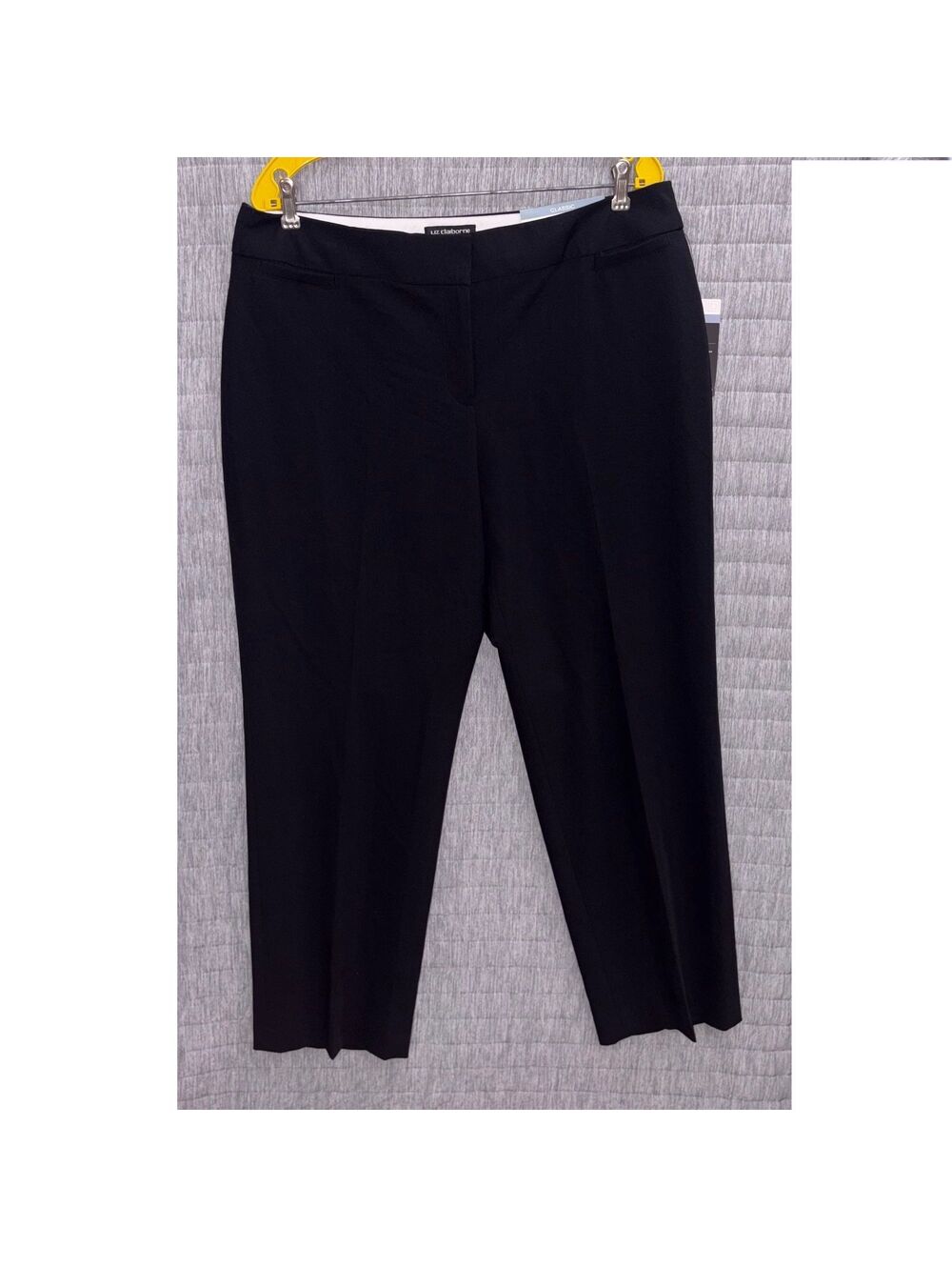 Liz Claiborne Classic Black Career Petite Pants Size 14P Straight Leg NWT Office